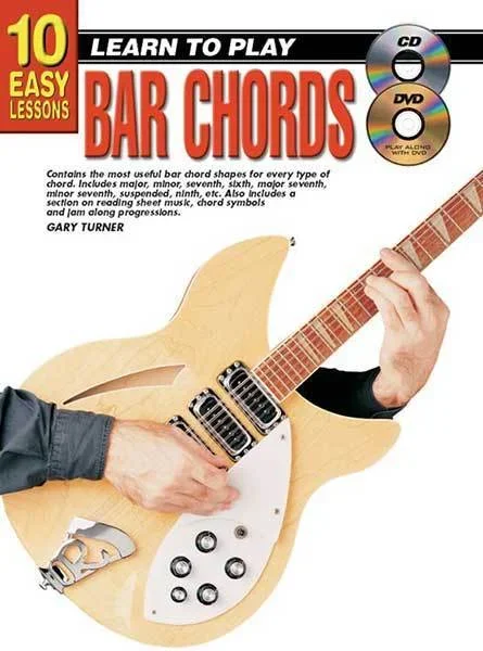 10 Easy Lessons Learn To Play Bar Chords Book/CD/DVD Book