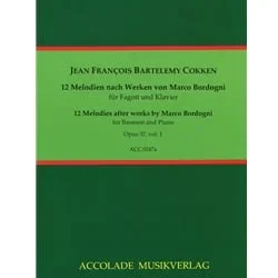 12 Melodies from Marco Bordogni, Opus 37, Volume 1 – Bassoon & Piano