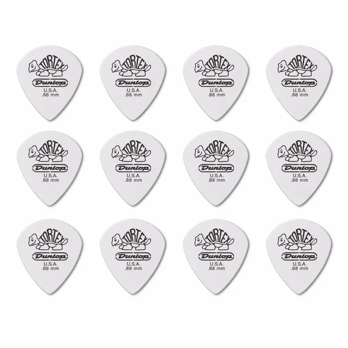 12 x Jim Dunlop Tortex Jazz 3 White 0.88mm Guitar Picks III 478R