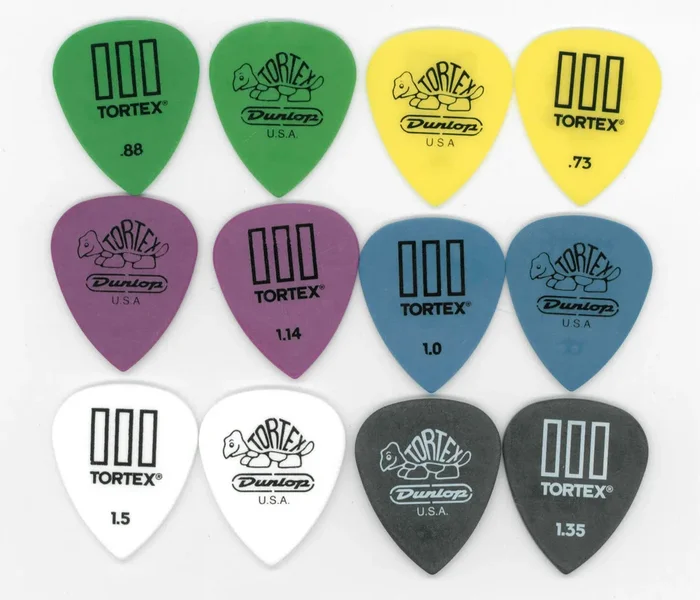 12 x Jim Dunlop Tortex TIII Guitar Picks Mixed Gauges T3 Plectrums USA