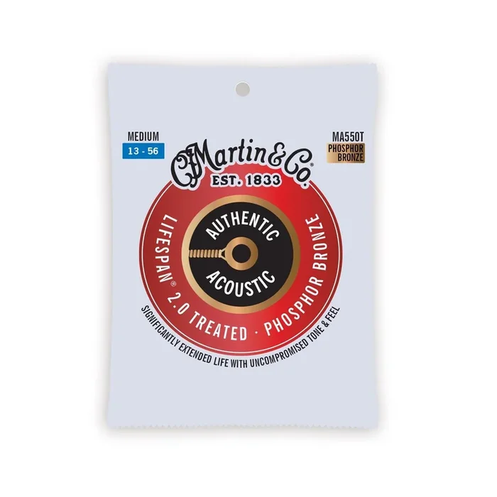 13-56, Authentic Acoustic Lifespan® 2.0 Guitar Strings Phosphor Bronze