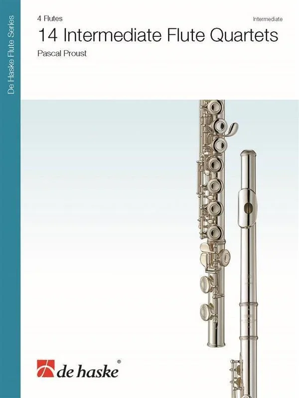 14 Intermediate Flute Quartets (Music Score/Parts) Book