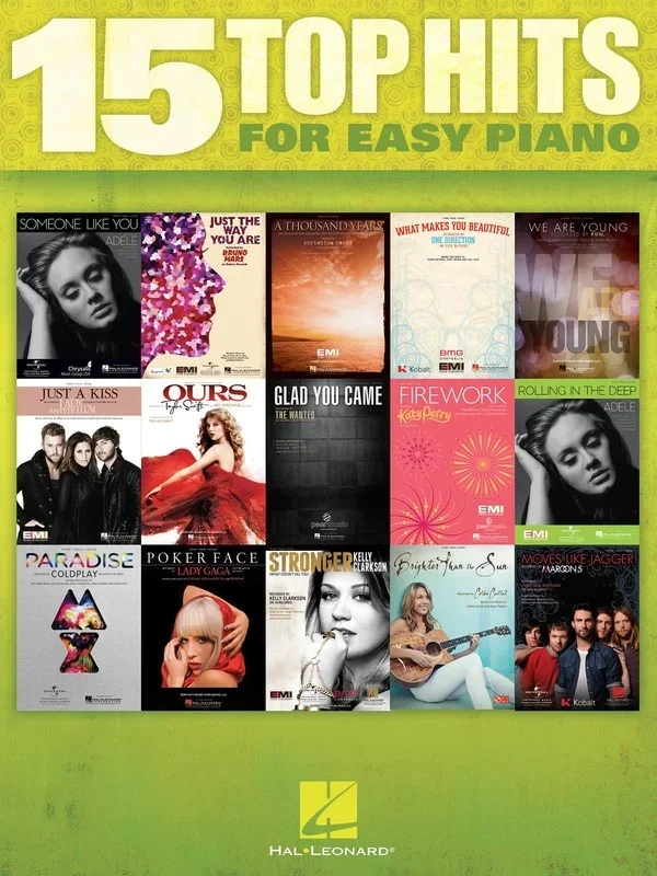 15 Top Hits For Easy Piano (Softcover Book)