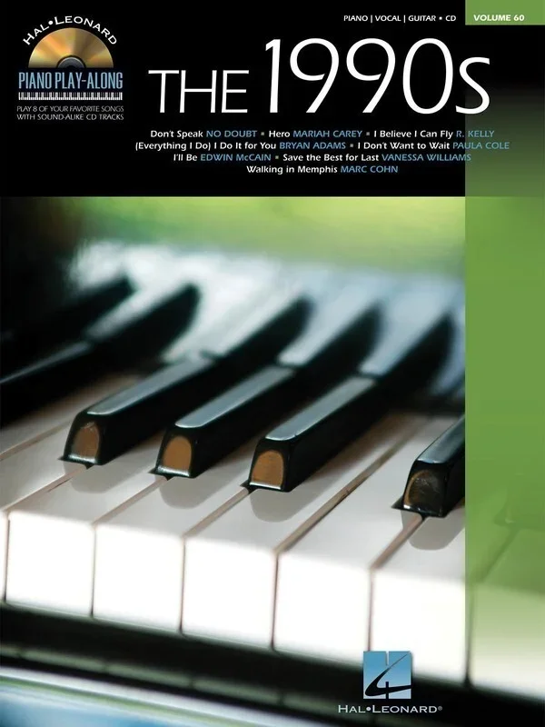 1990s Piano Play Along V60 Book/CD (Softcover Book/CD)
