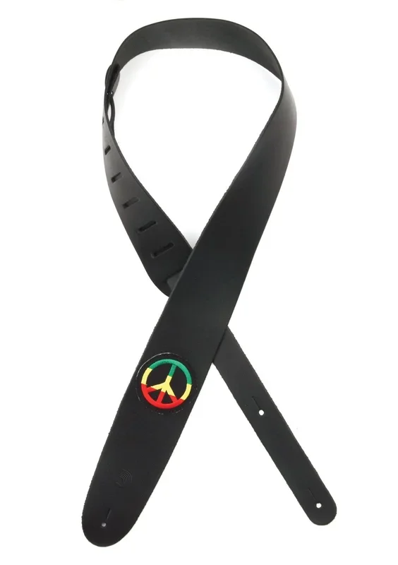 2.5 Inch Leather with Jamaican Peace Sign Patch