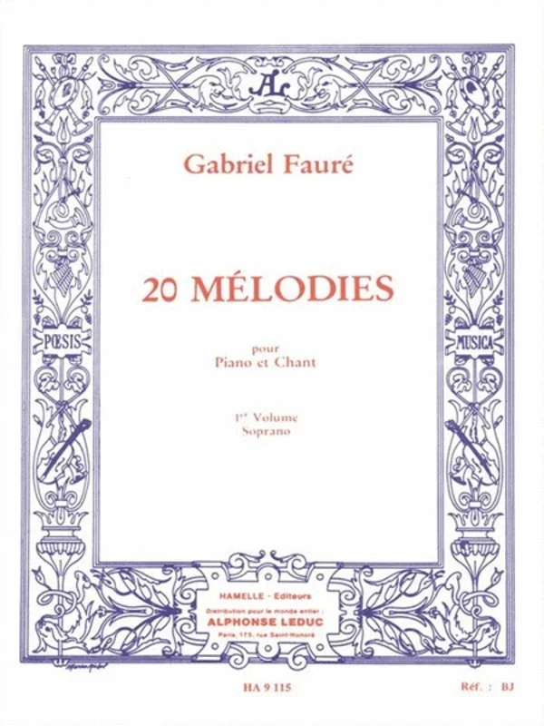 20 Melodies Vol 1 High Voice/Piano