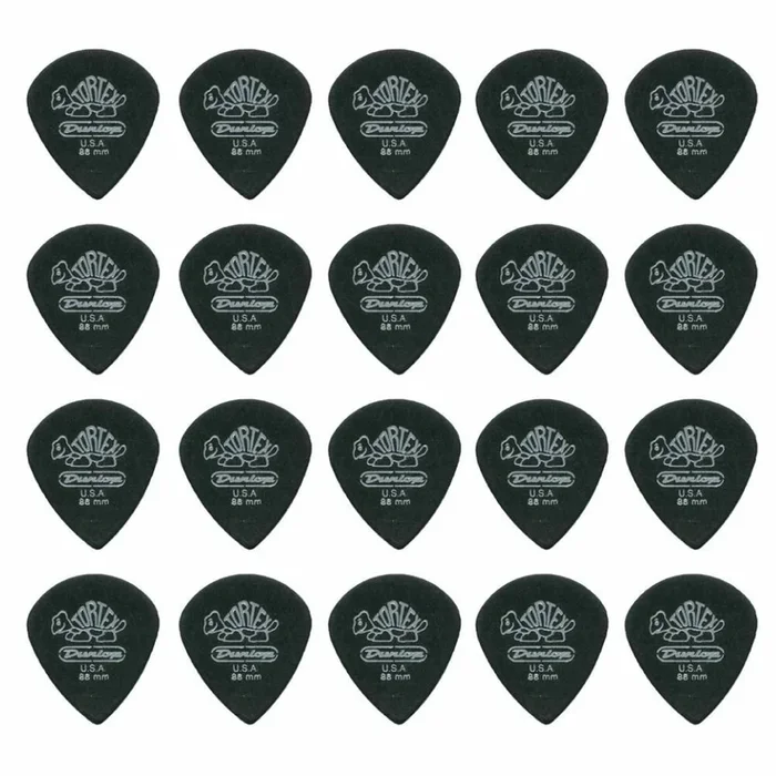 20 x Jim Dunlop Tortex Jazz 3 Pitch Black .73mm Guitar Picks III Free Post