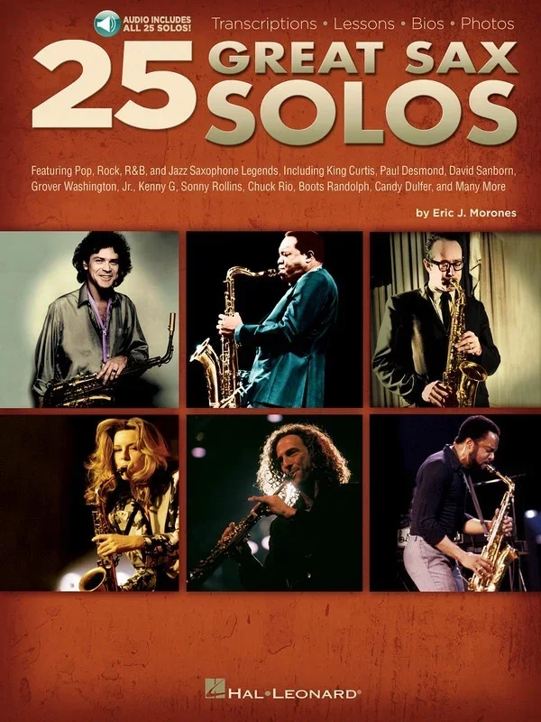 25 Great Sax Solos Alto/Tenor Sax Book/Online Audio (Softcover Book/Online Audio)