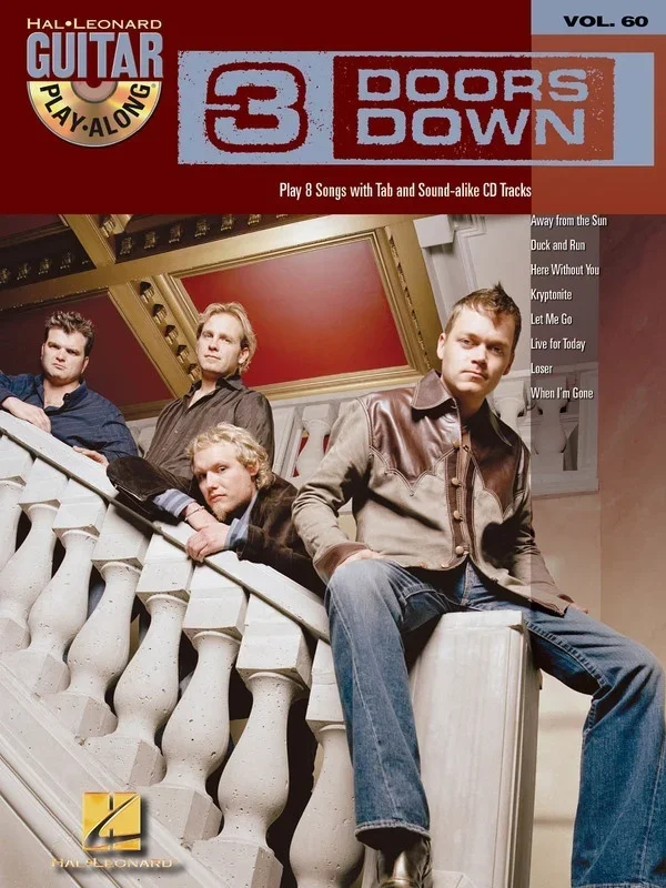 3 Doors Down Guitar Play Along Book/CD V60 (Softcover Book/CD)