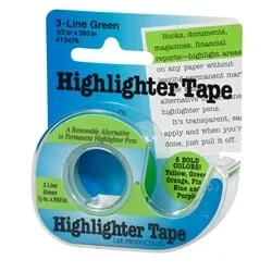 3 Line Green Highlighter Tape
