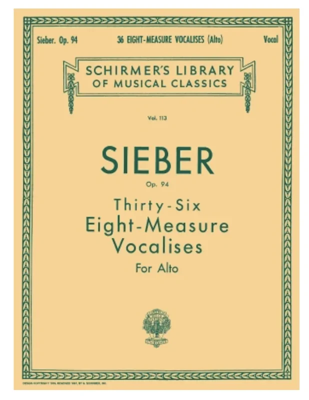 36 Eight-Measure Vocalises for Alto