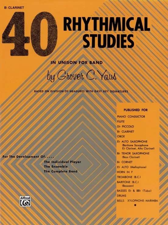 40 Rhythmical Studies B Flat Clarinet