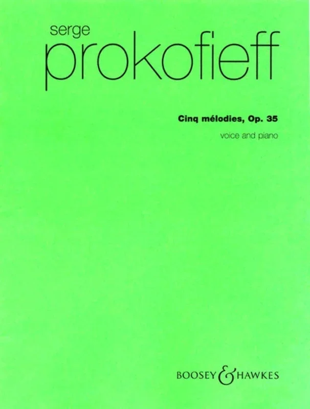 5 Melodies Op 35 Voice And Piano Book
