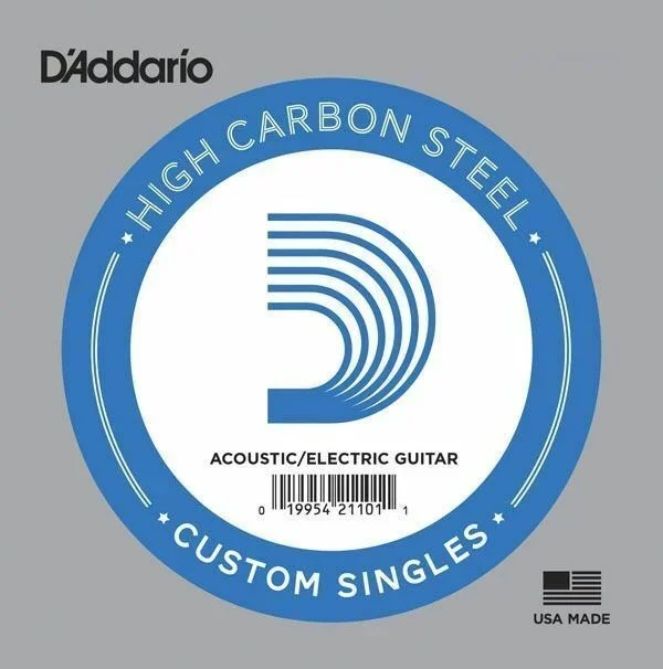 5 x D’Addario PL011 Single Plain Steel .011 Acoustic or Electric Guitar Strings