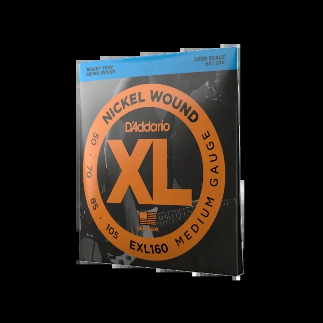 50-105 Medium, Long Scale, XL Nickel Bass Strings