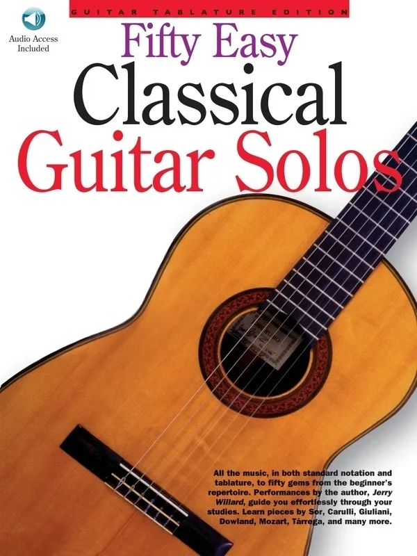 50 Easy Classical Guitar Solos TAB Book/CD (Softcover Book/CD)