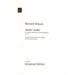 6 Lieder, Op. 19 – Medium Voice and Piano
