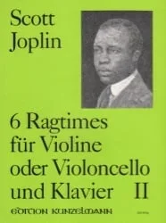 6 Ragtimes, Book 2 – Violin (or Cello) and Piano