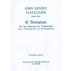 6 Sonatas for the Bassoon or Violoncello with a Thorough Bass for the Harpsichord