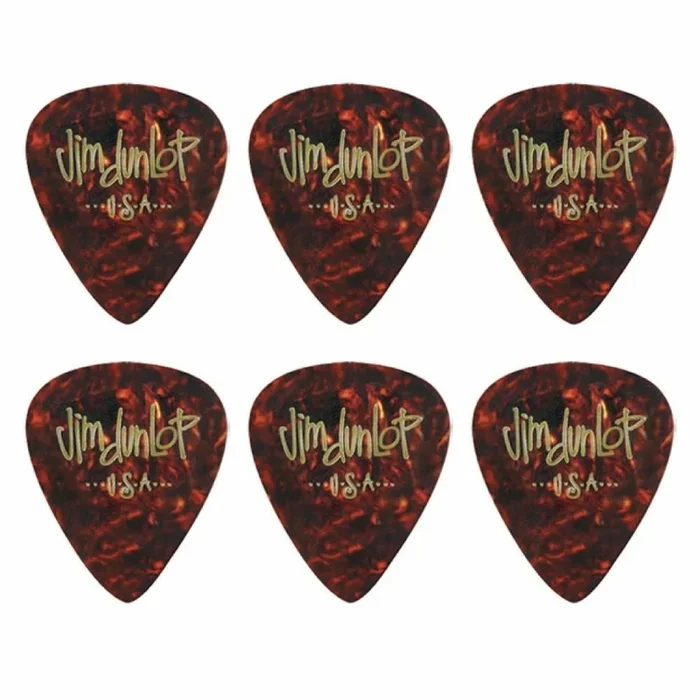 6 x Jim Dunlop Genuine Celluloid Shell Classics X-Heavy Gauge Guitar Picks *NEW*