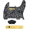 920D Custom Gold Foil Loaded Pickguard for Tele With T4W-G Control Plate Black Pearl