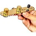920D Custom T4W-REV-G Upgraded Replacement 4-Way Control Plate for Telecaster Style Guitar – Reverse w/ Volume Forward Gold