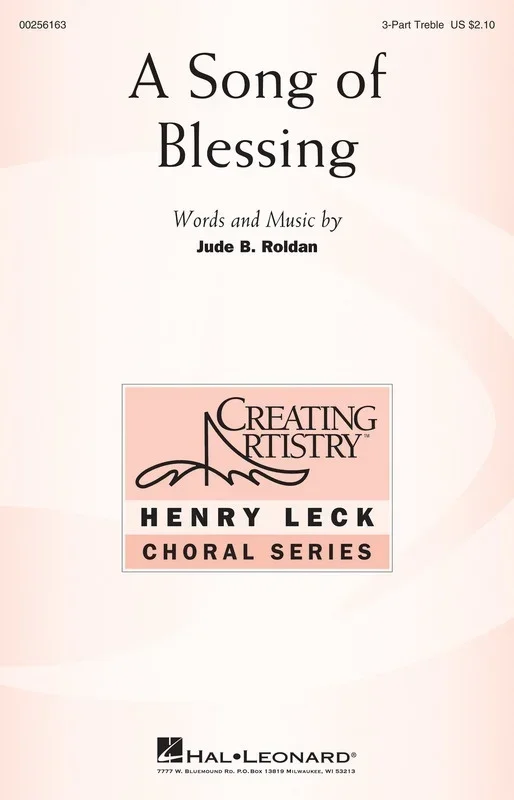 A Song Of Blessing 3 Part Treble (Octavo)