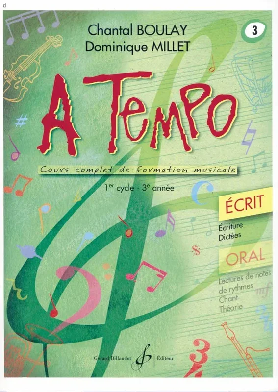 A Tempo (partie écrit) – Volume 3 (1st cycle, 3rd year)