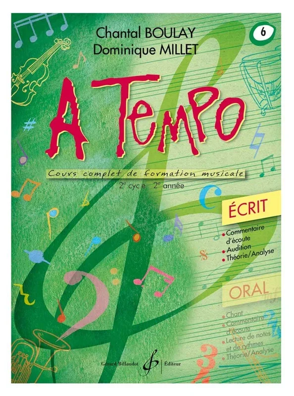 A Tempo (partie écrit) – Volume 6 (2nd cycle, 2nd year)
