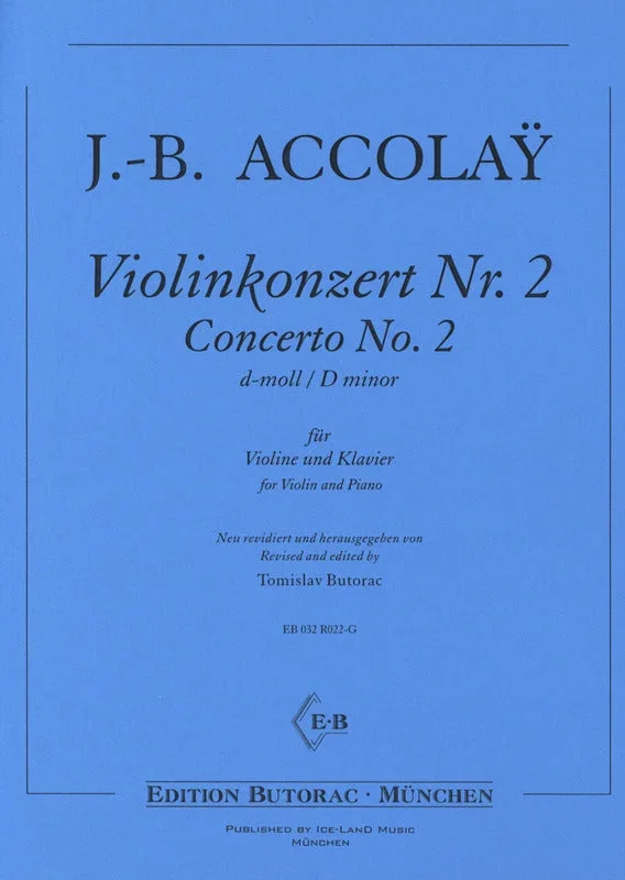 Accolay: Violin Concerto No. 2 in D Minor