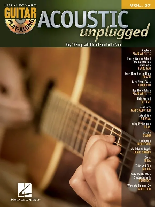 Acoustic Unplugged Guitar Playalong V37 Book/CD (Softcover Book/CD)