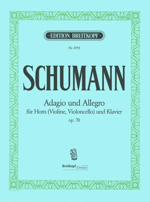 Adagio And Allegro Op 70 French Horn/Piano (Or Violin Vc) Book
