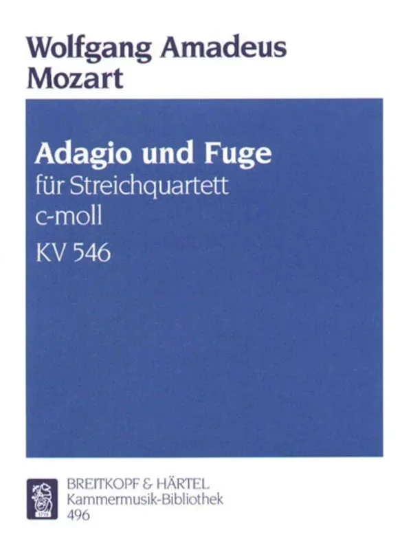 Adagio And Fugue K 546 C Min 2 Violin Viola Vc Book