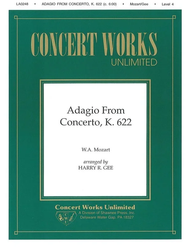 Adagio From Concerto K.622 Piano clarinet Book