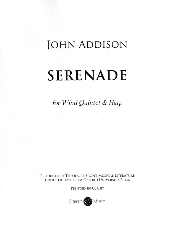 Addison: Serenade