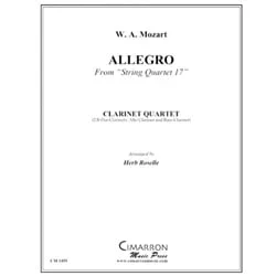Allegro from “String Quartet 17” – Clarinet Quartet