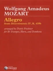 Allegro from Divertimento No. 4, K. 439b – Trumpet, Horn and Trombone