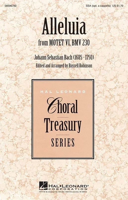 Alleluia From Motet Vi Bwv 230 SSA Opt A Cappella (Octavo)