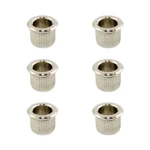 Allparts AP-0288-001 Vintage Bass Ferrules – Nickel (Set of 6)