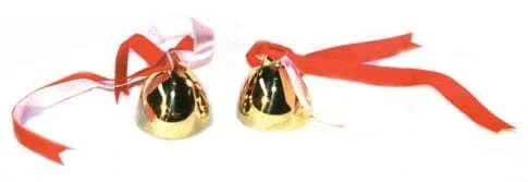 AMS ED160 02 Inch Hand Bells Pair Brass