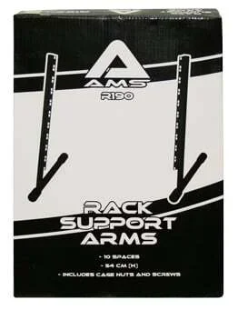 AMS R190 Rack Support Arms L Shaped Rubber Feet Black