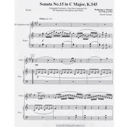 Andante from Sonata K. 545 – Sopranino Saxophone and Piano
