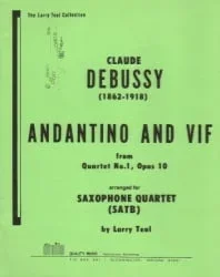 Andantino et Vif (from String Quartet No. 1, Op. 10) – Sax Quartet SATB