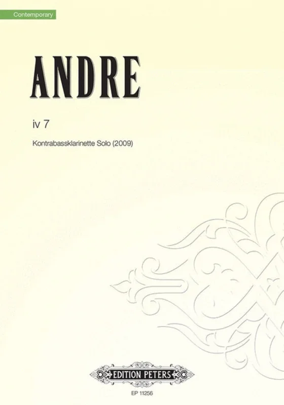 Andre – Iv 7 Contrabass Clarinet Solo (Softcover Book)