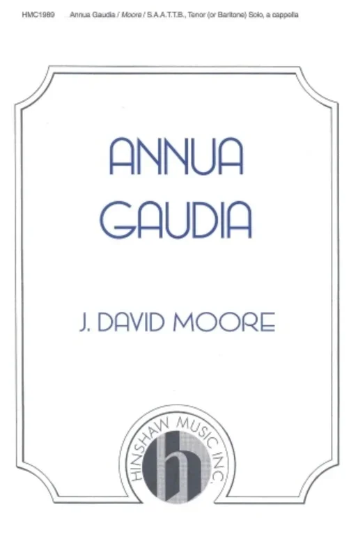 Annua Gaudia Saattb/Tenor Solo A Cappella (Pod) Octavo