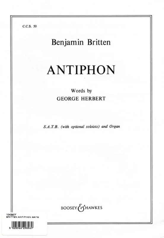 Antiphon SATB And Organ W/Opt Soloists Book