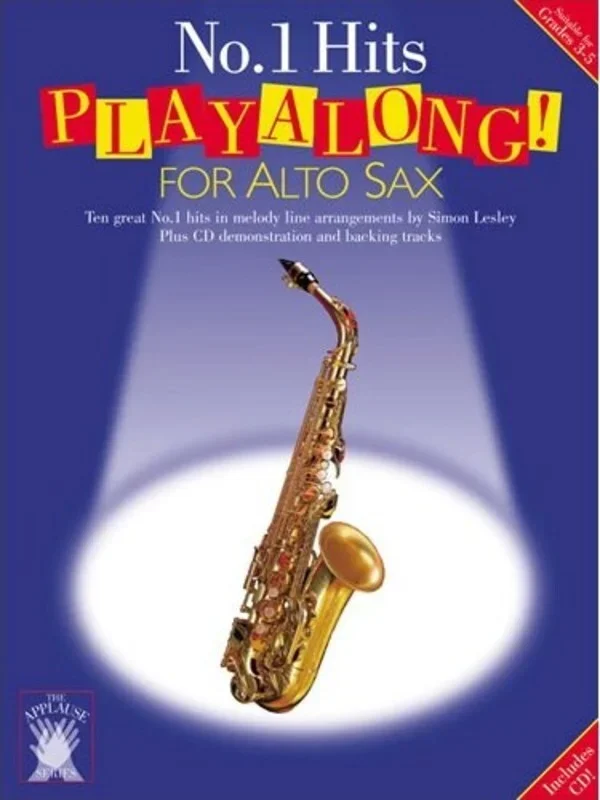 Applause Playalong No.1 Hits Alto Sax Book/CD Book