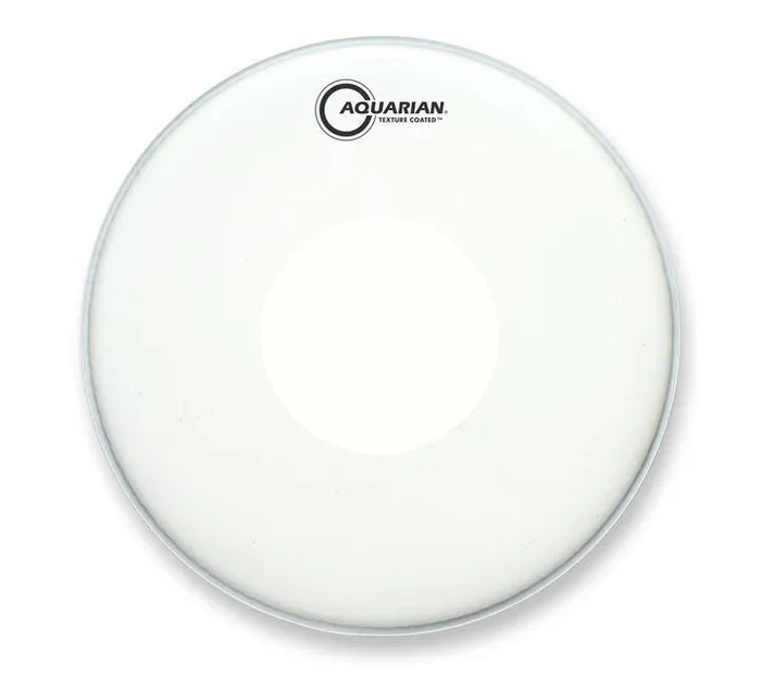 Aquarian 10″ Texture Coated White 10mil Single Ply Snare Drum Batter with Reverse Power Dot
