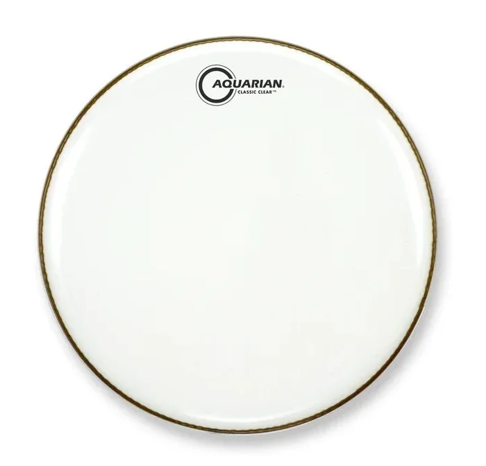 Aquarian 14″ Classic Clear White Gloss 10mil Single Ply Resonant Drumhead
