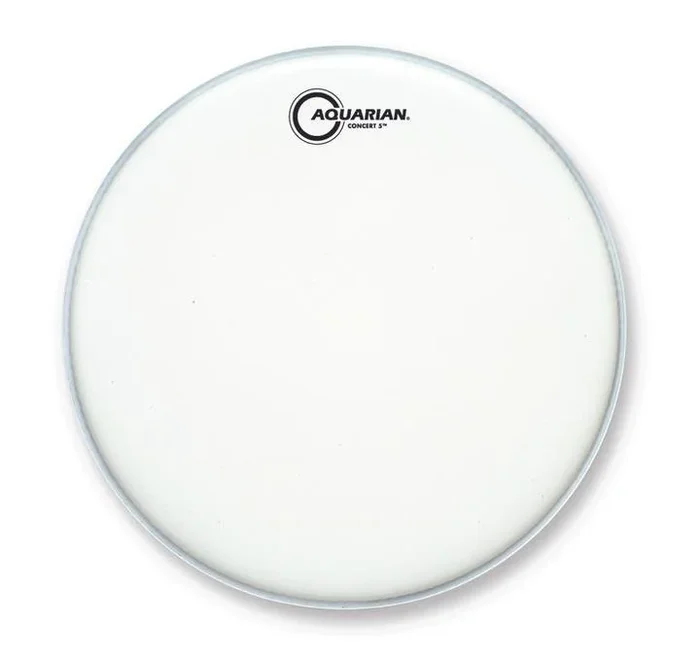 Aquarian 14″ Concert 5 Texture Coated White 5mil Single Ply Sensitive Snare Batter